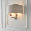 Highclere 2 Wall Light Chrome & Natural