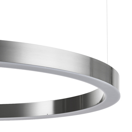 Lampa wisząca CIRCLE 80 cm - LED, ring nikiel szczotkowany