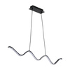 Lampa wisząca ZIGZAG 90 cm - LED, czarna, falista listwa