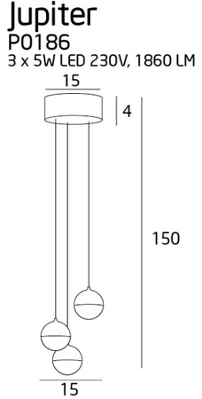JUPITER P0186 lampa wisząca