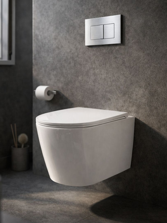 Miska WC VORTEX z deską biały połysk AMARO TR2217R