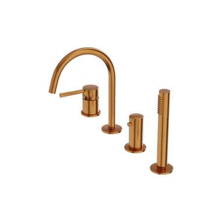 Bateria wannowa 4- otworowa Orion Brushed Copper