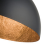Sfera 50 plafon czarny/miedziany
