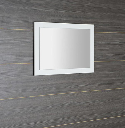 TREOS lustro w ramie 75x50cm, biały mat