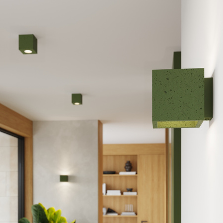Kinkiet QUAD beton zielona oliwka