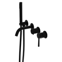 Bateria wannowa podtynkowa 4- otworowa Orion Matt Black