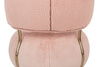 Fotel LOW TEDDY PINK różowy - stal