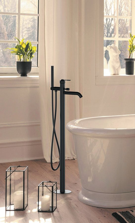 VERSI bateria wannowa wolnostojąca, czarny mat