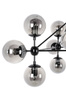 MOOSEE lampa wisząca PLANETARIO 10 czarna - klosze dymione