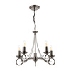 Trafford 5 Pendant Light Antique Silver