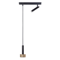 STAMP 1 zwis + 1 plafon czarny/złoty szczotkowany