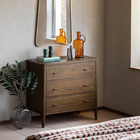 Camden 3 Drawer Chest Walnut 870x450x870mm