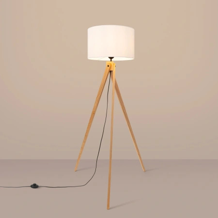 Lampa podłogowa NATT biała