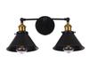 LAMPA ŚCIENNA KINKIET LOFTOWY CZARNY GUBI DUO