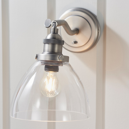Hansen 1 Wall Light Brushed Silver