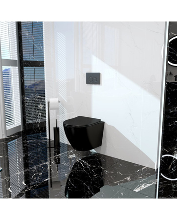 Miska wisząca WC z deską Sinto Black 2.0