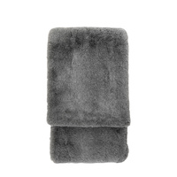 Roscose Faux Fur Throw Smoke Grey 1500x2000mm