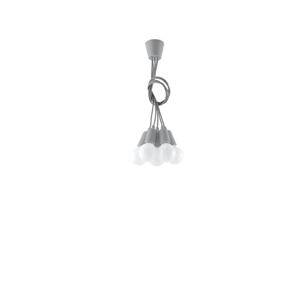 Lampa wisząca DIEGO 5 szara