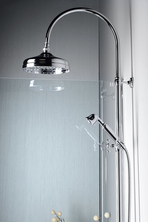 VANITY zestaw prysznicowy z podłączeniem do baterii, deszczownia i główka prysznicowa, chrom