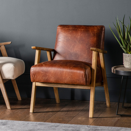 Fotel Neyland Vintage Brown Leather