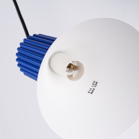 Lampa wisząca ESTRIA 1 biała/ultramaryna