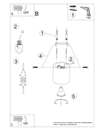 Plafon ORBIS naturalne drewno