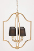 LAMPA WISZĄCA NOWOCZESNA CZARNO-ZŁOTA ORLANDO W4