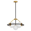 NOWOCZESNA LAMPA WISZĄCA CZARNO-ZŁOTA DONZANO W5