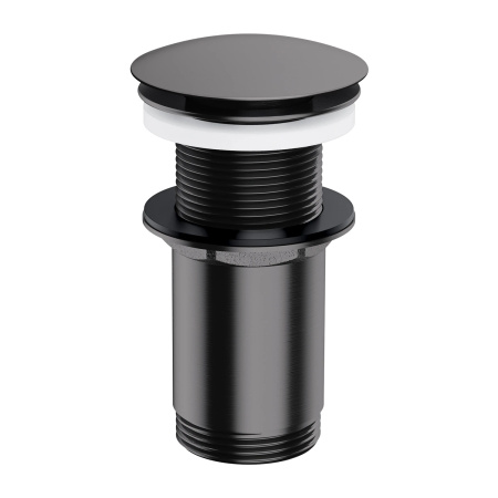 korek klik-klak do umywalki bez przelewu, antracyt szczotkowany