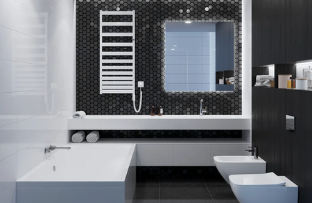 Instal Projekt Belti Electro Grzejnik elektryczny  50x90 cm biały połysk/white silk BELE-50/90+GH-03C1