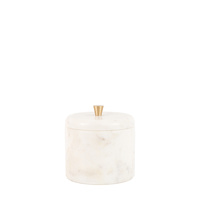 Veta Marble Rounded Box White 100x100x114mm