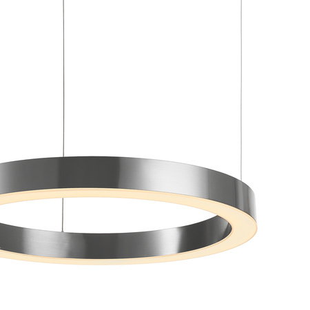 Lampa wisząca CIRCLE 60 cm - LED, ring nikiel szczotkowany