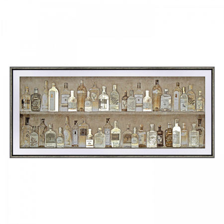 Obraz w ramie „Gin Collection” – złoty, 144 × 4,5 × 64 cm