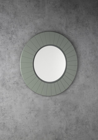LUMIRO STRIP okrągłe lustro z oświetleniem LED w ramie średnica 90cm, verde