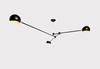 Lampa wisząca ASTRONOMY-3, 175 cm - czarna