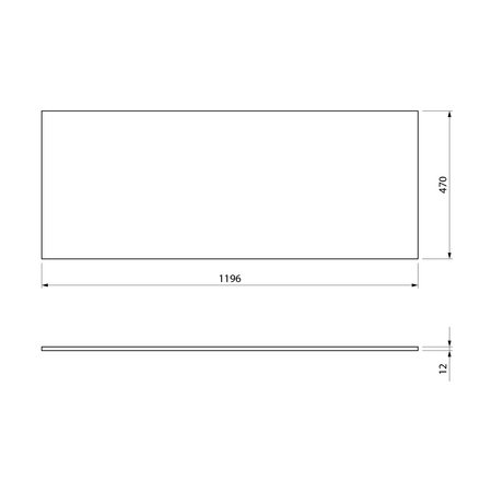 CIRASA Blat Rockstone 119,6x1,2x47cm, biały mat