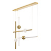 Lampa wisząca O-LINE L-4 - LED, 110 cm, mosiądz
