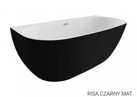 Wanna  wolnostojąca przyścienna 170x80 RISA CZARNA mat*