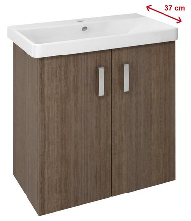 THEIA szafka umywalkowa 66,3x70x35cm, 2 drzwiczki, sosna rustykalna