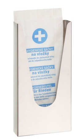 Zasobnik na papierowe worki HygBag, 120x240x32mm, stal nierdzewna polerowana