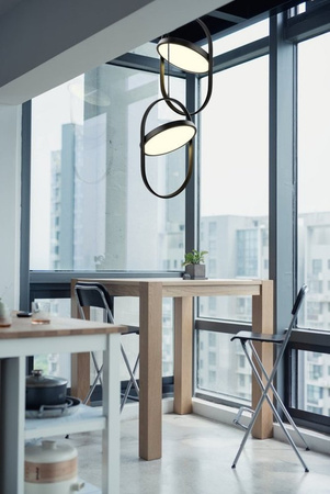 Lampa wisząca ELIPSE L, 65 cm  - LED, czarna nowoczesna