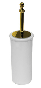 PERLA szczotka WC do postawienia,ceramiczna, złoto