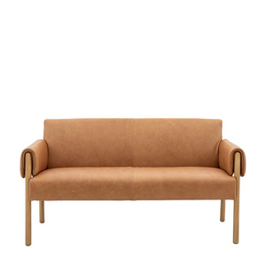 Stratford 2 Seater Sofa Brown Leather 1500x725x800