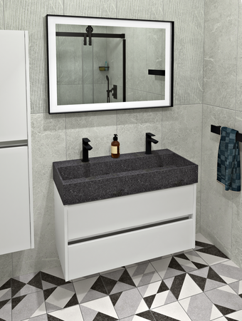 NIRONA 100 zestaw łazienkowy, biały