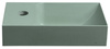 PICCOLINO umywalka betonowa, 30,8x17cm, bateria z lewej strony, zielony mat