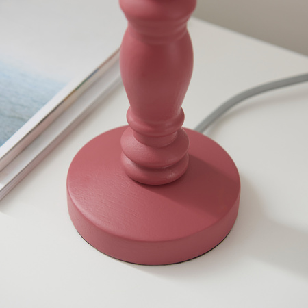 Bibury Table Lamp Base Satin Pink Clay Paint