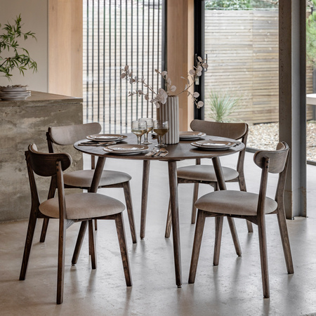 Hatfield Round Dining Table Smoked 1100x1100x750mm