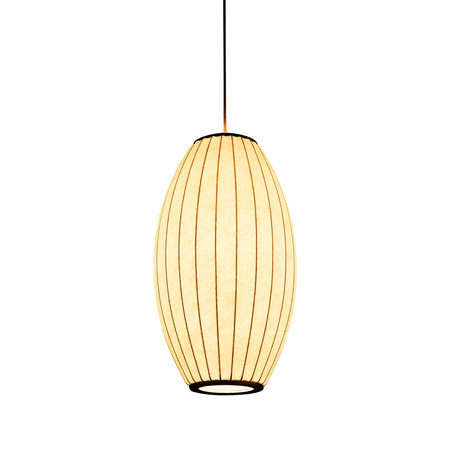 Lampa wisząca SILK BARREL biała 50 cm - nowoczesna i minimalistyczna