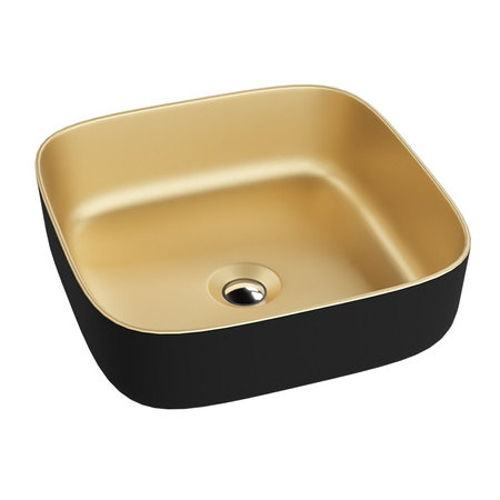 Umywalka nablatowa Galera Mini Gold/Black
