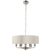 Highclere 6 Pendant Light Chrome & Natural